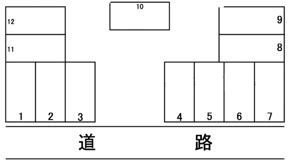 彌田パーキングⅠの駐車配置図