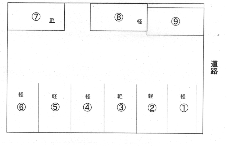 沖商久米パーキングの駐車配置図