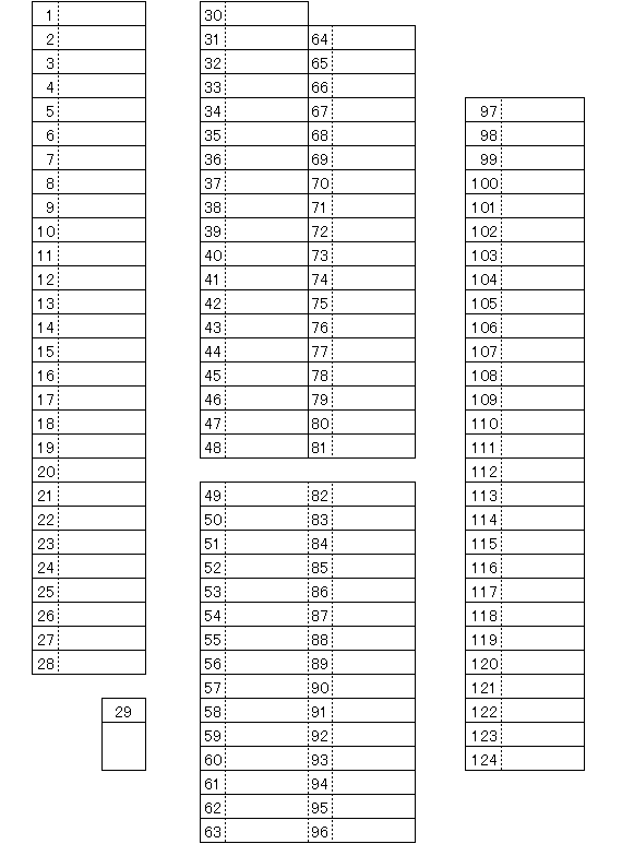 根岸月極駐車場　№２９の駐車配置図