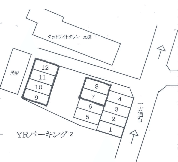 ＹＲパーキング２の駐車配置図