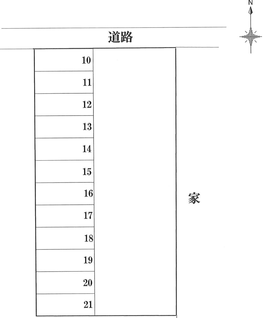 芝町　蓑毛駐車場の駐車配置図