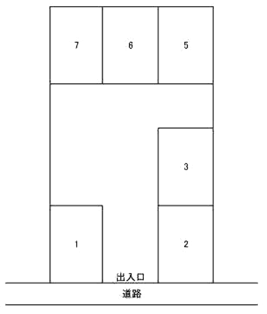 吉岡駐車場ＮＯ．４の駐車配置図