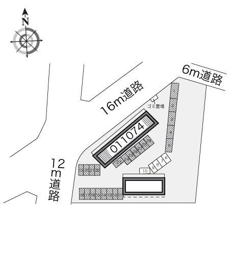 サナロＢ(11074)の駐車配置図