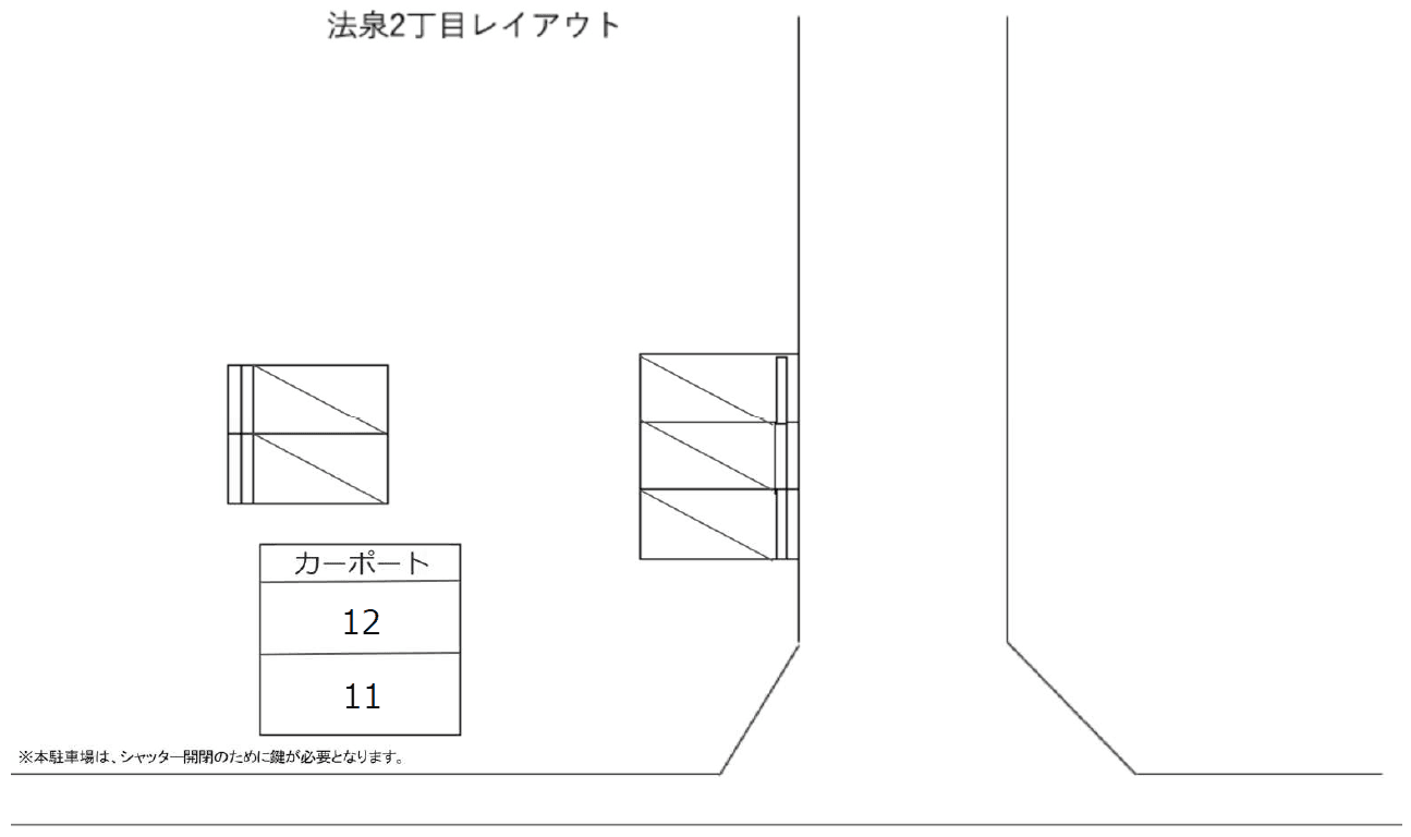 MP法泉2丁目の駐車配置図