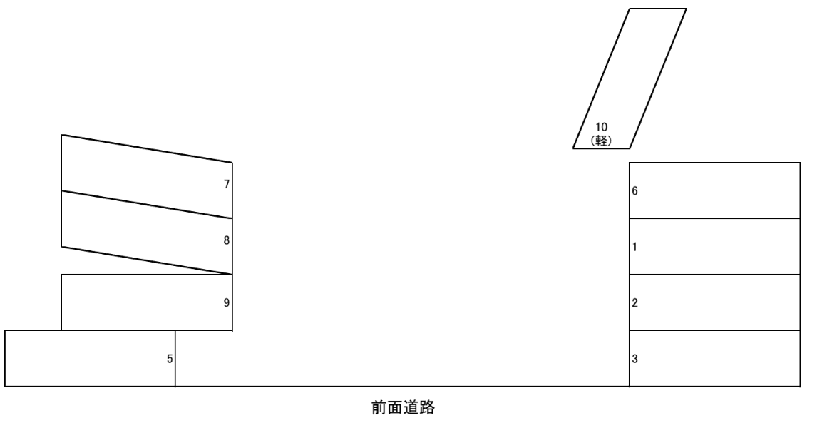 針摺橋駐車場の駐車配置図