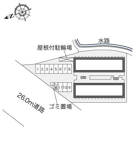 フローラ須賀(34830)の駐車配置図