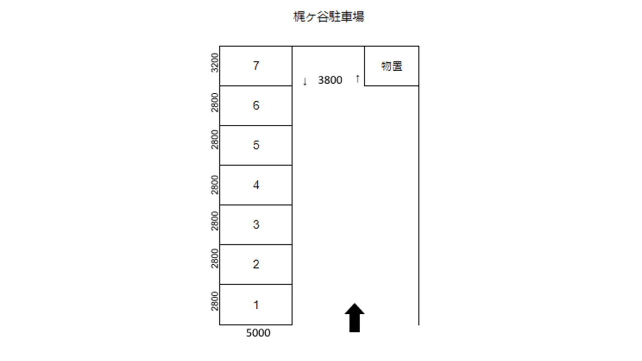 梶ヶ谷駐車場の駐車配置図