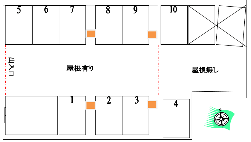 木下　駐車場の駐車配置図