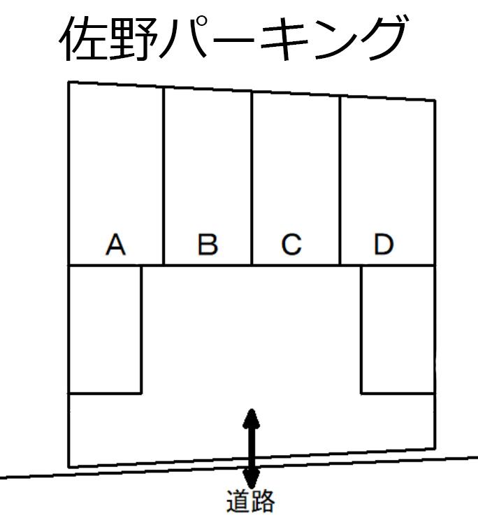 佐野パーキングの駐車配置図