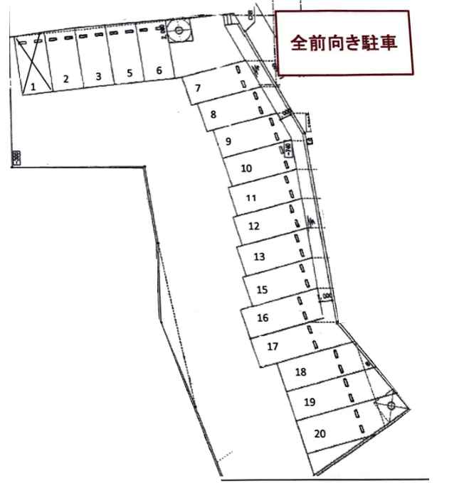 広小路４丁目駐車場の駐車配置図