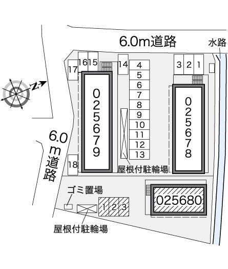 アルモニ３番館(25680)の駐車配置図
