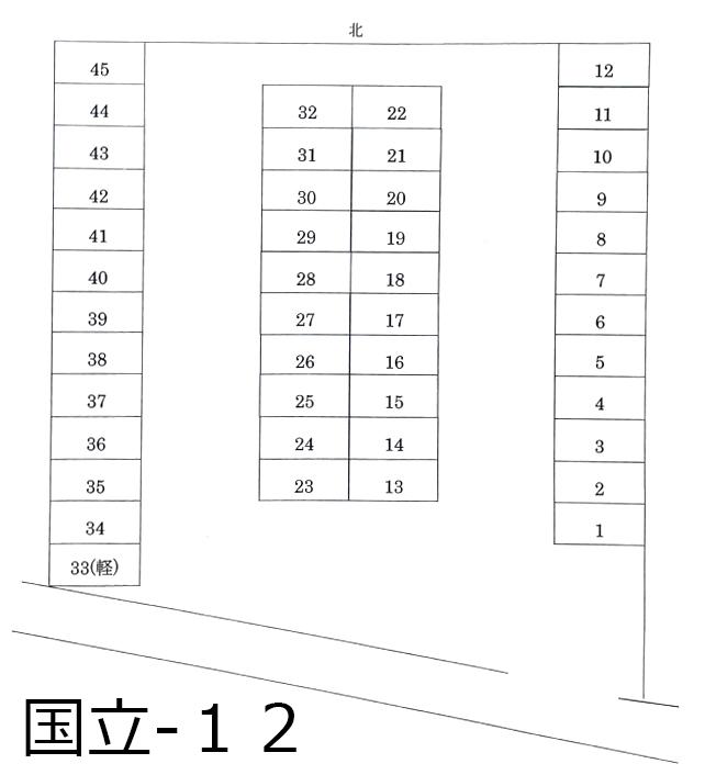 JA国立－１２の駐車配置図
