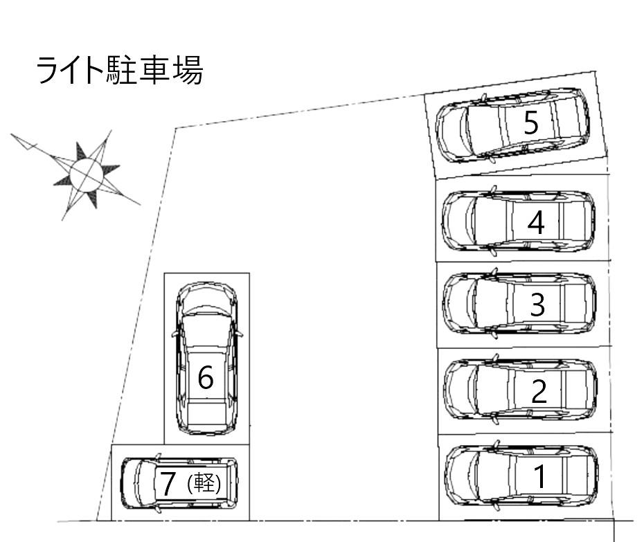ライト駐車場の駐車配置図