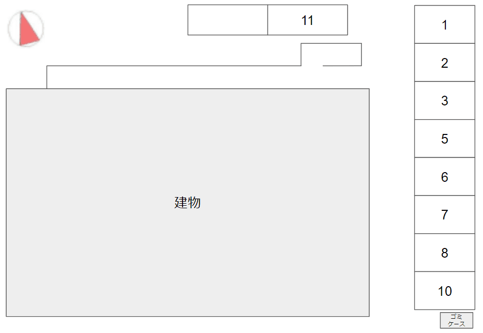 メゾン芳村の駐車配置図