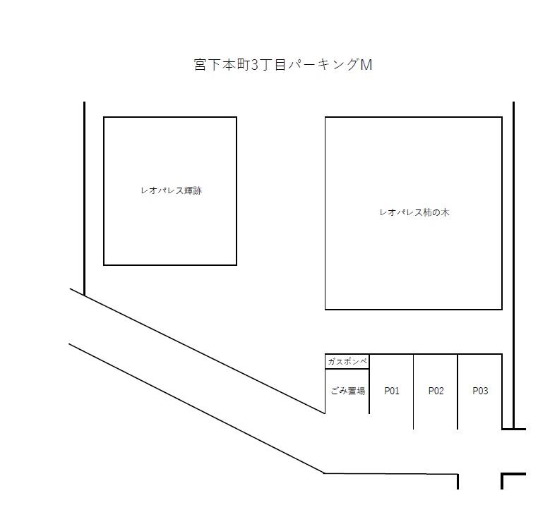 宮下本町３丁目パーキングＭの駐車配置図