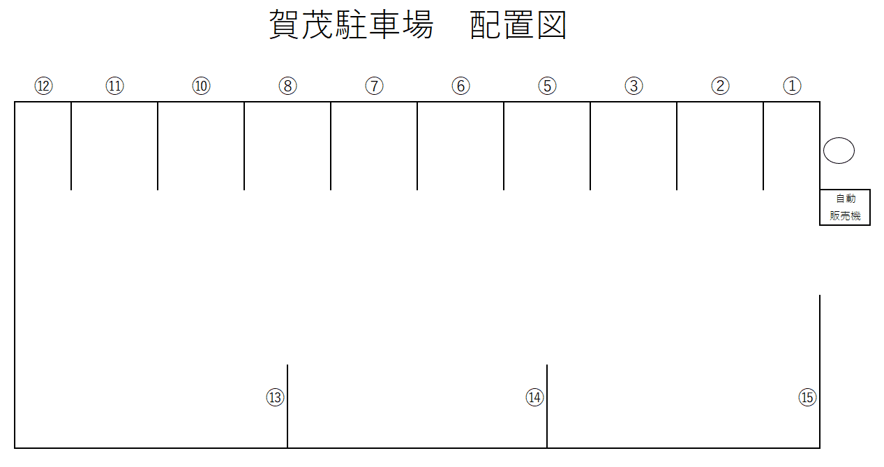 賀茂駐車場の駐車配置図