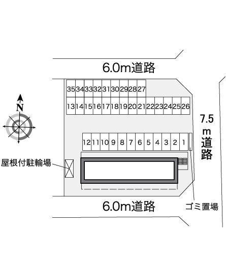 福田町南(37317)の駐車配置図