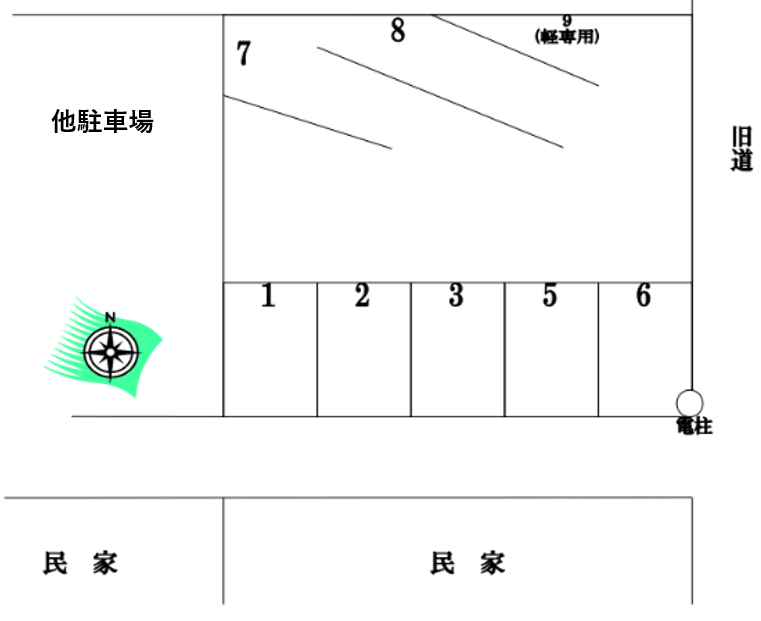 土屋　駐車場の駐車配置図