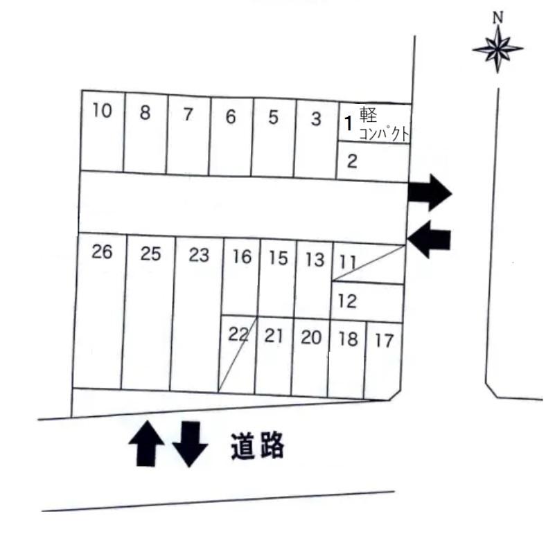 (77) 水野駐車場の駐車配置図