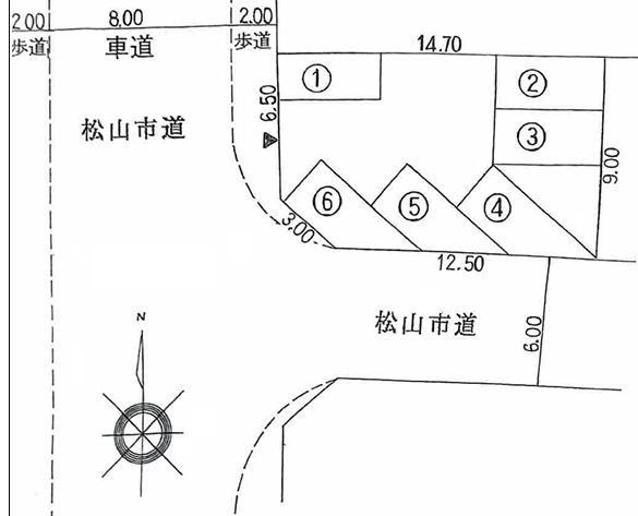 末広第３駐車場の駐車配置図