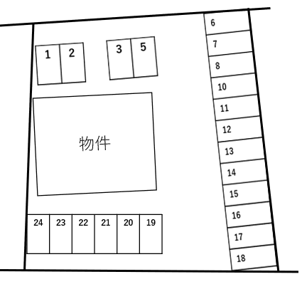 ルミエール・Ｔ第２駐車場の駐車配置図