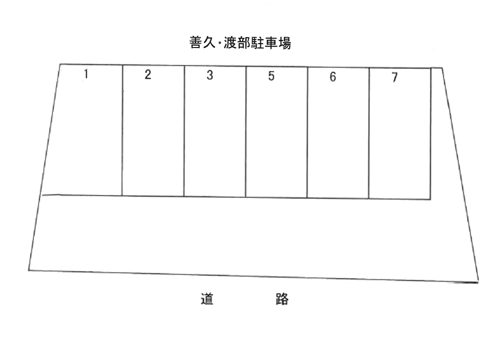 善久　渡部駐車場の駐車配置図