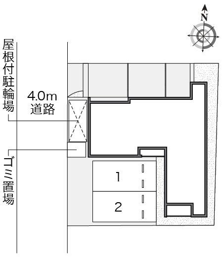 クレイノＨＩＲＯ(56445)の駐車配置図