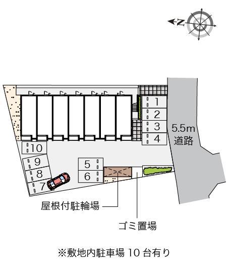 ミランダデュルナーレ日名(55715)の駐車配置図