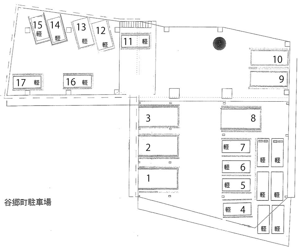 谷郷町駐車場の駐車配置図