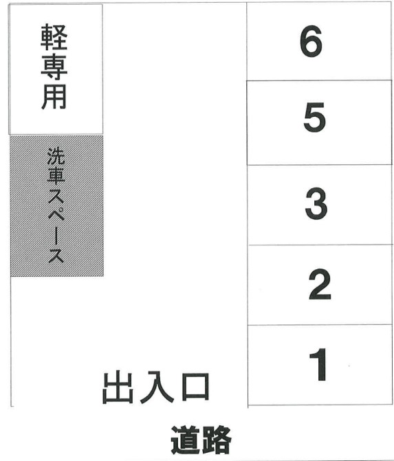 江戸屋パーキングの駐車配置図
