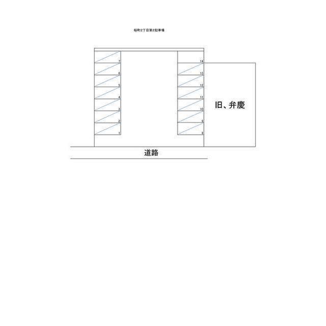 桜町2丁目第2駐車場の駐車配置図