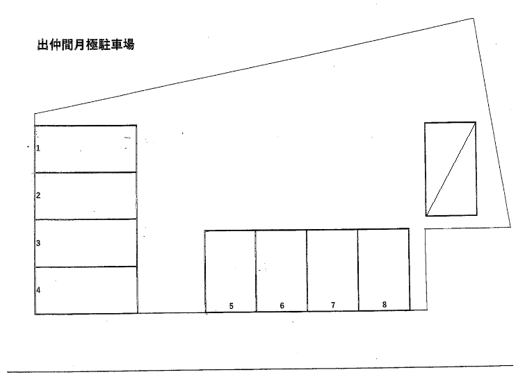 出仲間月極駐車場の駐車配置図