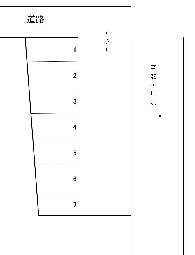 田中駐車場の駐車配置図