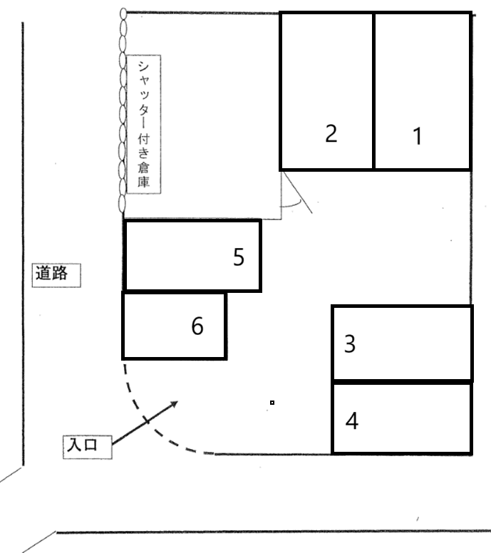 二島５丁目吉田駐車場の駐車配置図