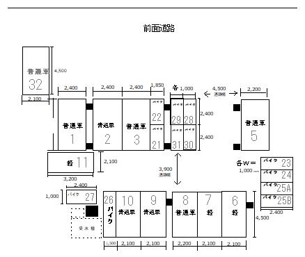 サクラハウス本蓮沼 マンション駐車場の駐車配置図