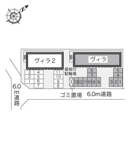 ヴィラ(16570)の駐車配置図