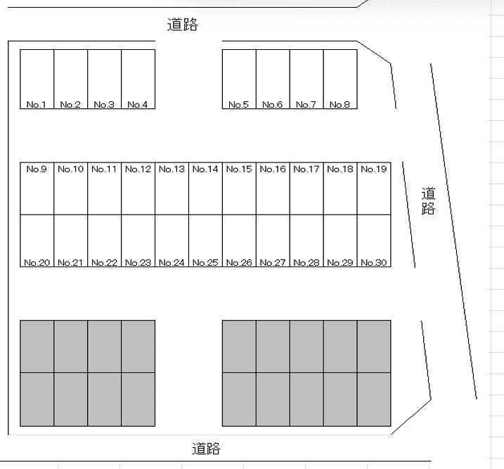 グリーンパークの駐車配置図