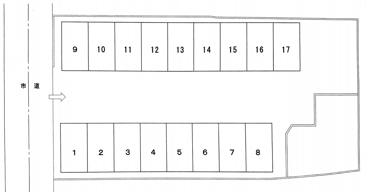 山田駐車場の駐車配置図