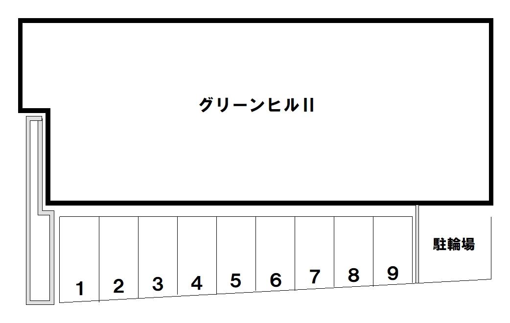 グリ－ンヒルⅡの駐車配置図
