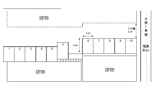 創光駐車場の駐車配置図