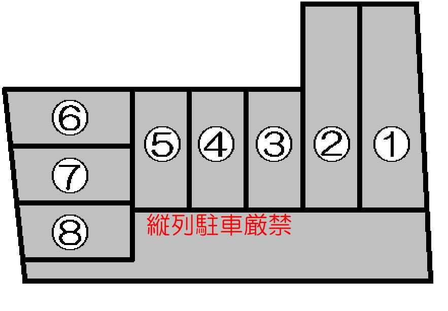 マエハタ駐車場の駐車配置図
