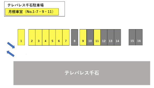 テレパレス文京千石駐車場の駐車配置図