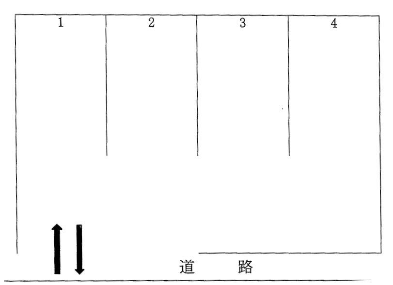 日の出パーキングの駐車配置図