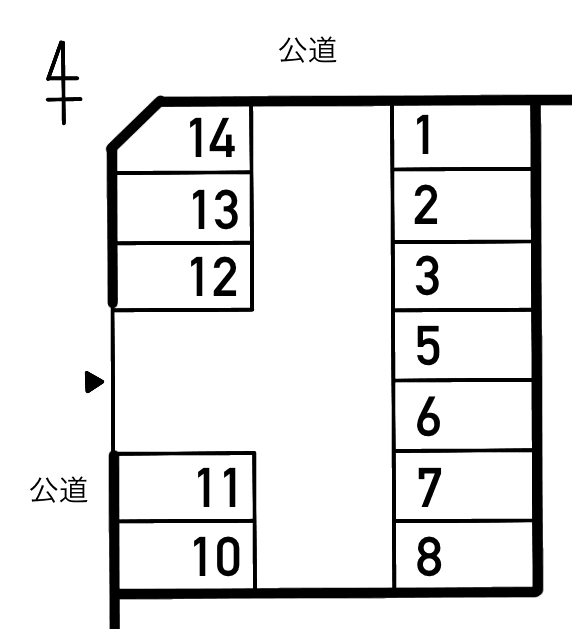 216広田町２丁目の駐車配置図