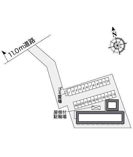 アプリコット(26166)の駐車配置図