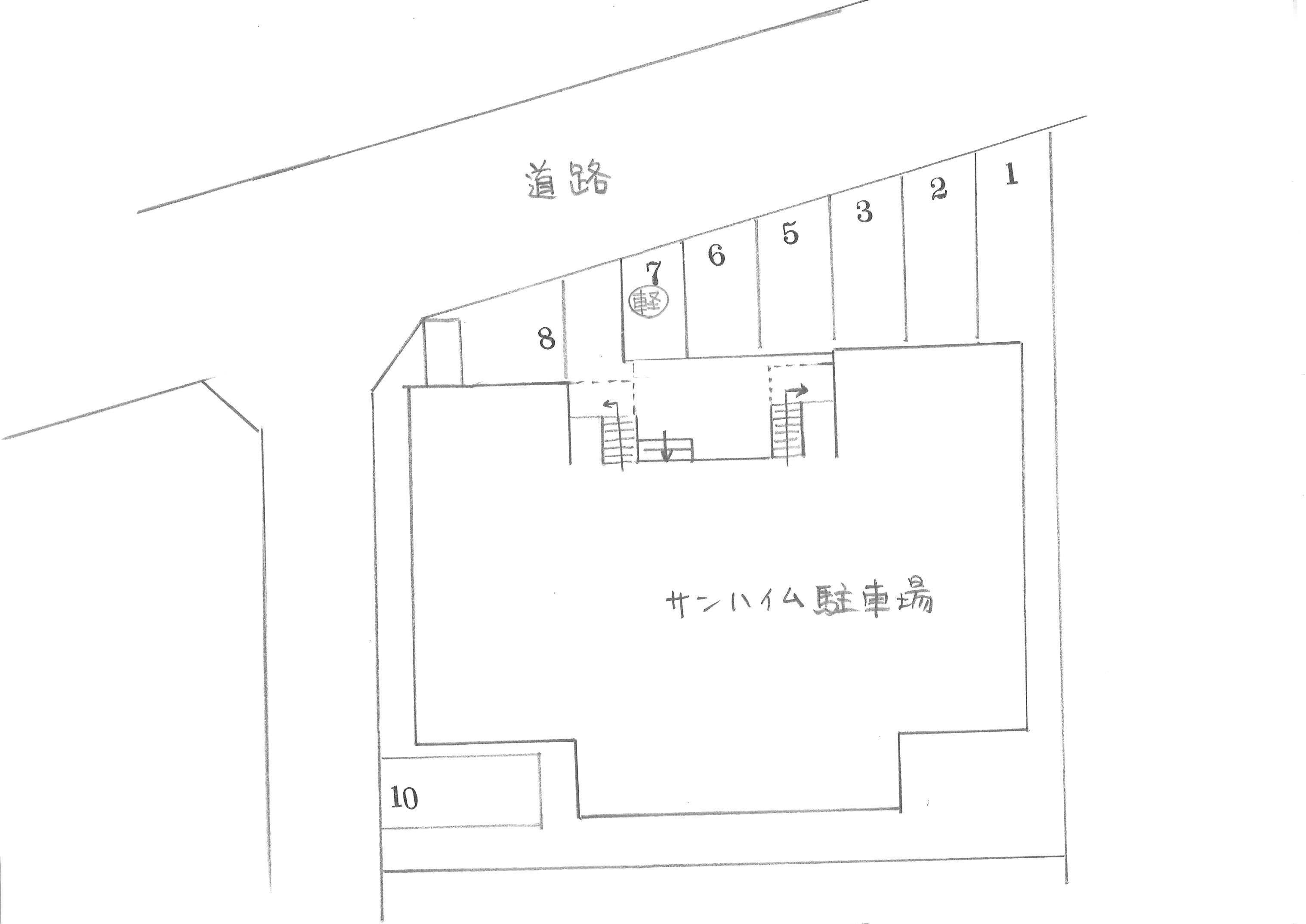 サンハイムの駐車配置図