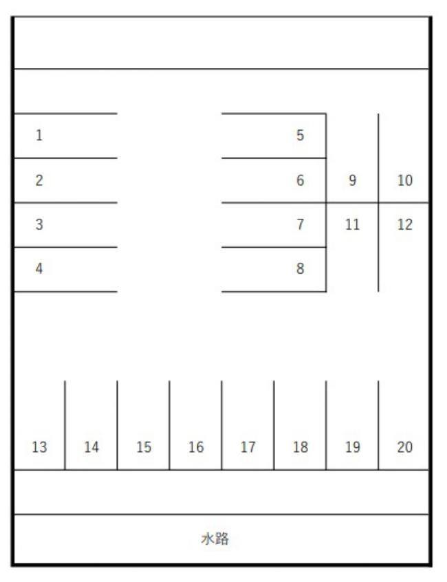 第6ウエストパーキングの駐車配置図