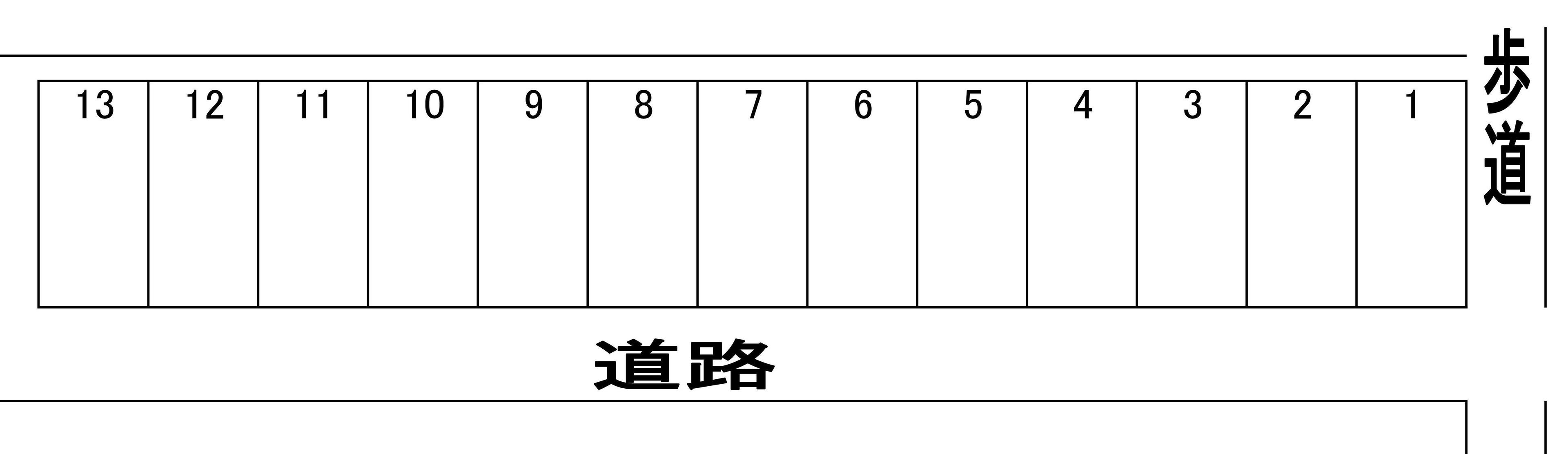 白鳥第２駐車場の駐車配置図