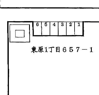 第２森ガレージの駐車配置図