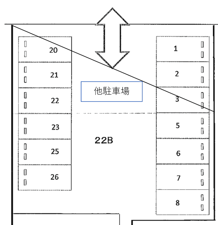 ＮＯ．２２Ｂの駐車配置図